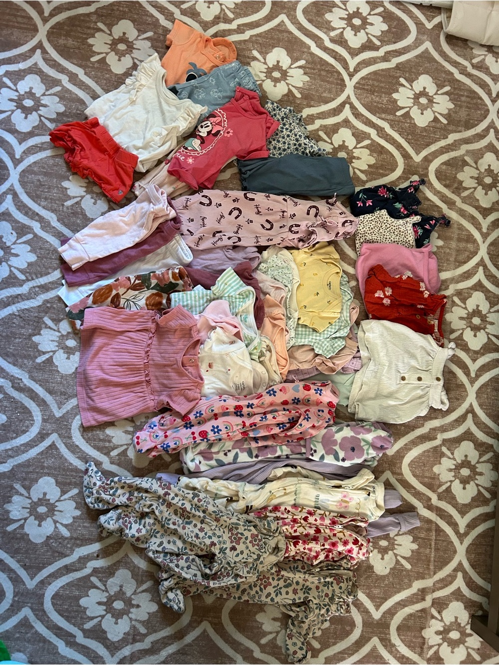 Girls Mixed Pink & Red Baby Clothes Bundle - Assorted Kids Accessories